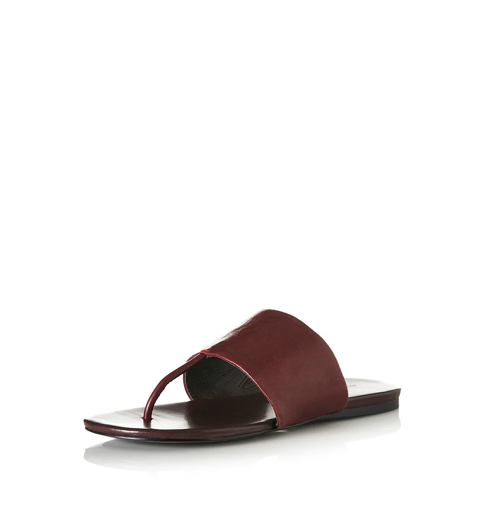 Alias Mae Heanie Leather Slide in Burgandy Leather