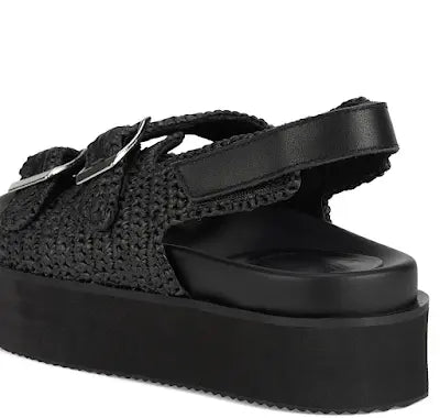 Rollie Ace Sandal Weave All Black