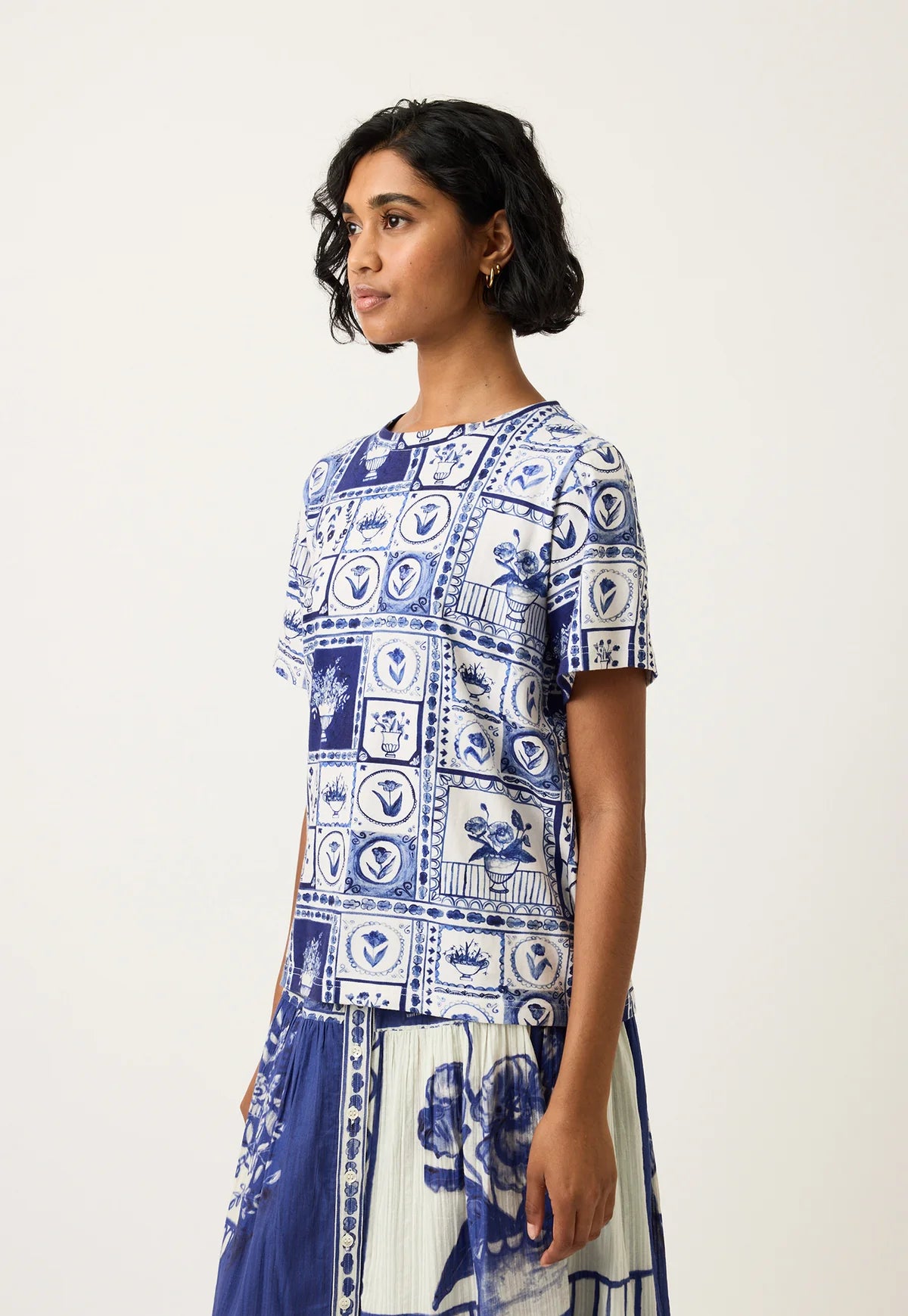 Nancybird Apollo Tee in Lyon Tile