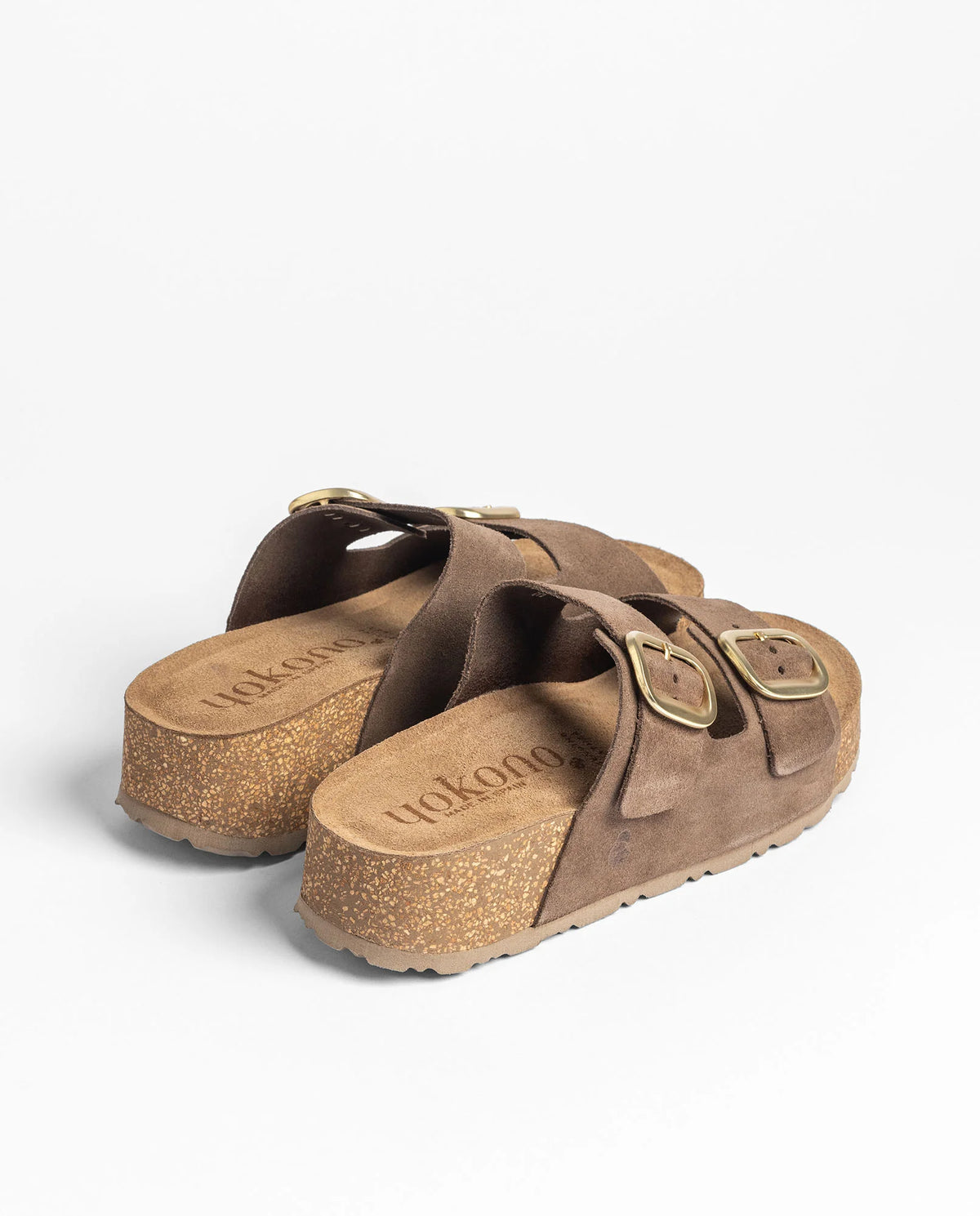 Yokono Wiwi 003 Platform Sandal in Dark Brown Suede