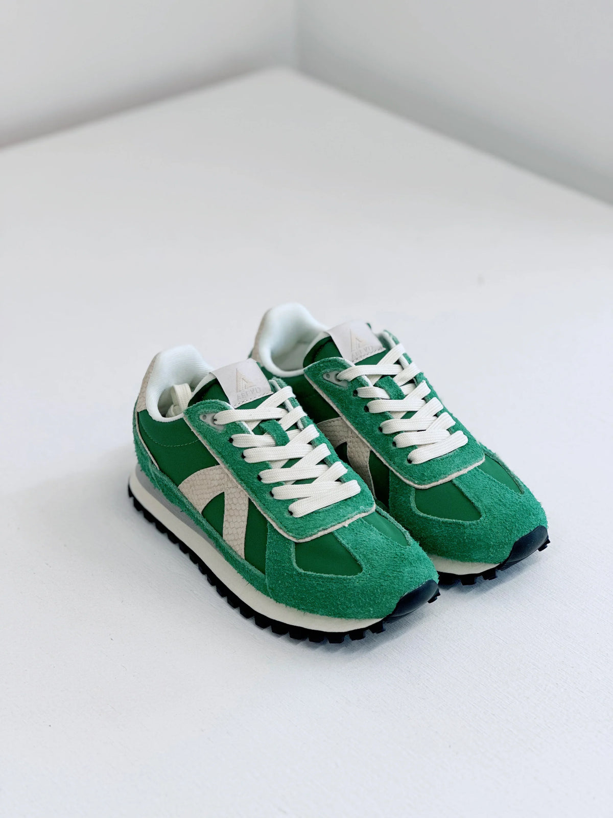 ASFVLT Gate Sneaker in Green/Grey Snake/Gold