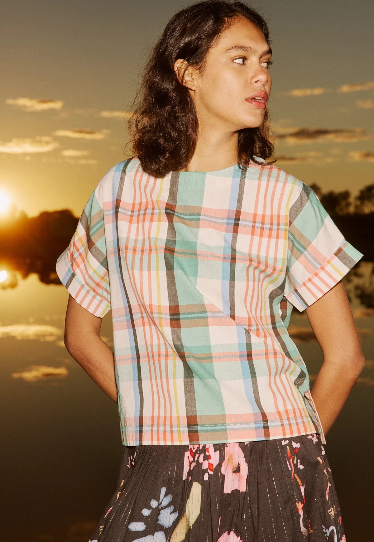 Nancybird Dolman Top, Summer Check