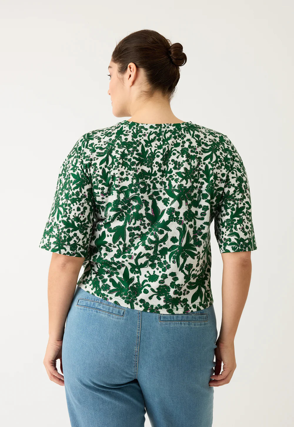 Nancybird Tasmin Boxy Tee in Parsley