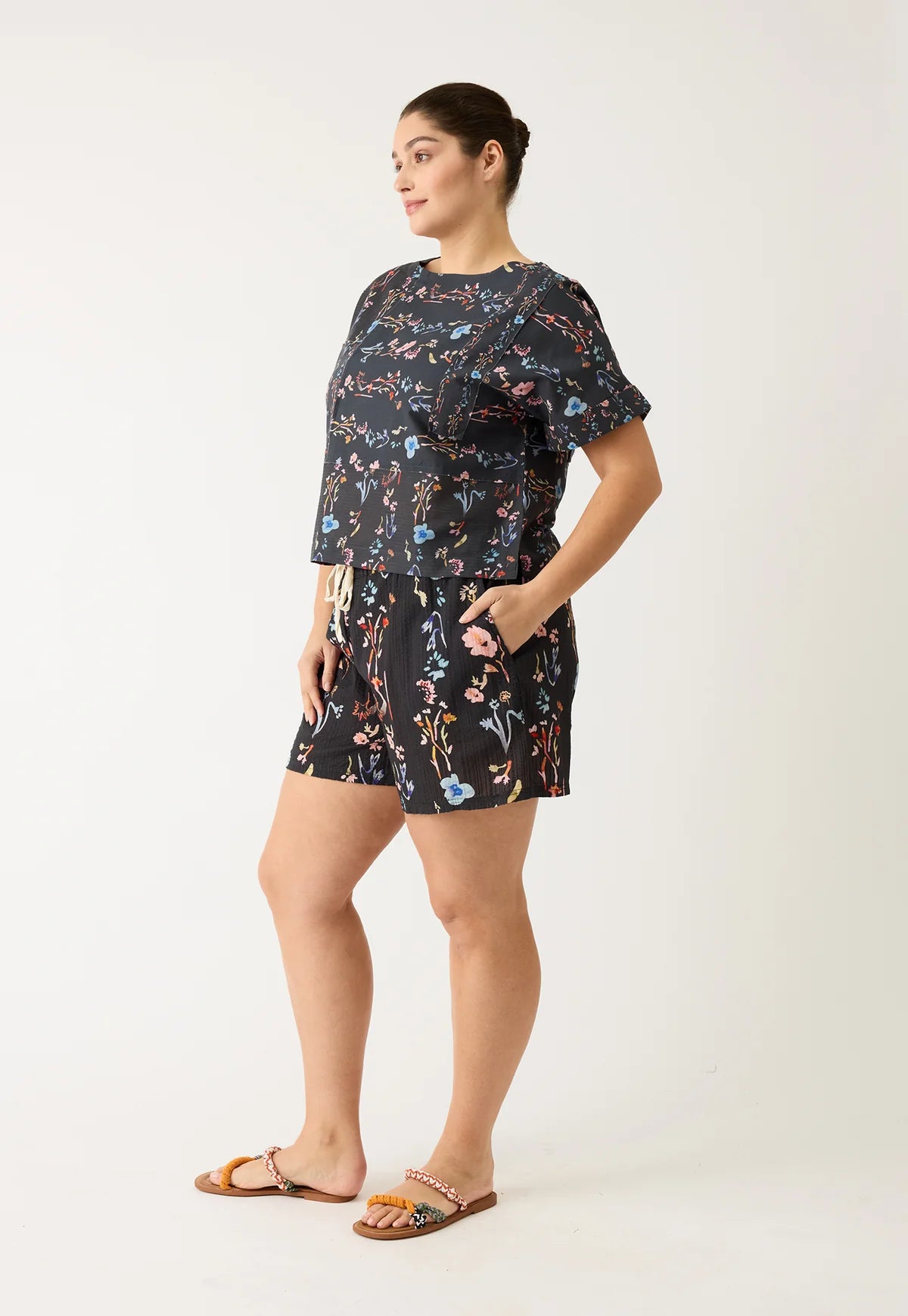 Nancybird Dolman Top in Watercolour Charcoal