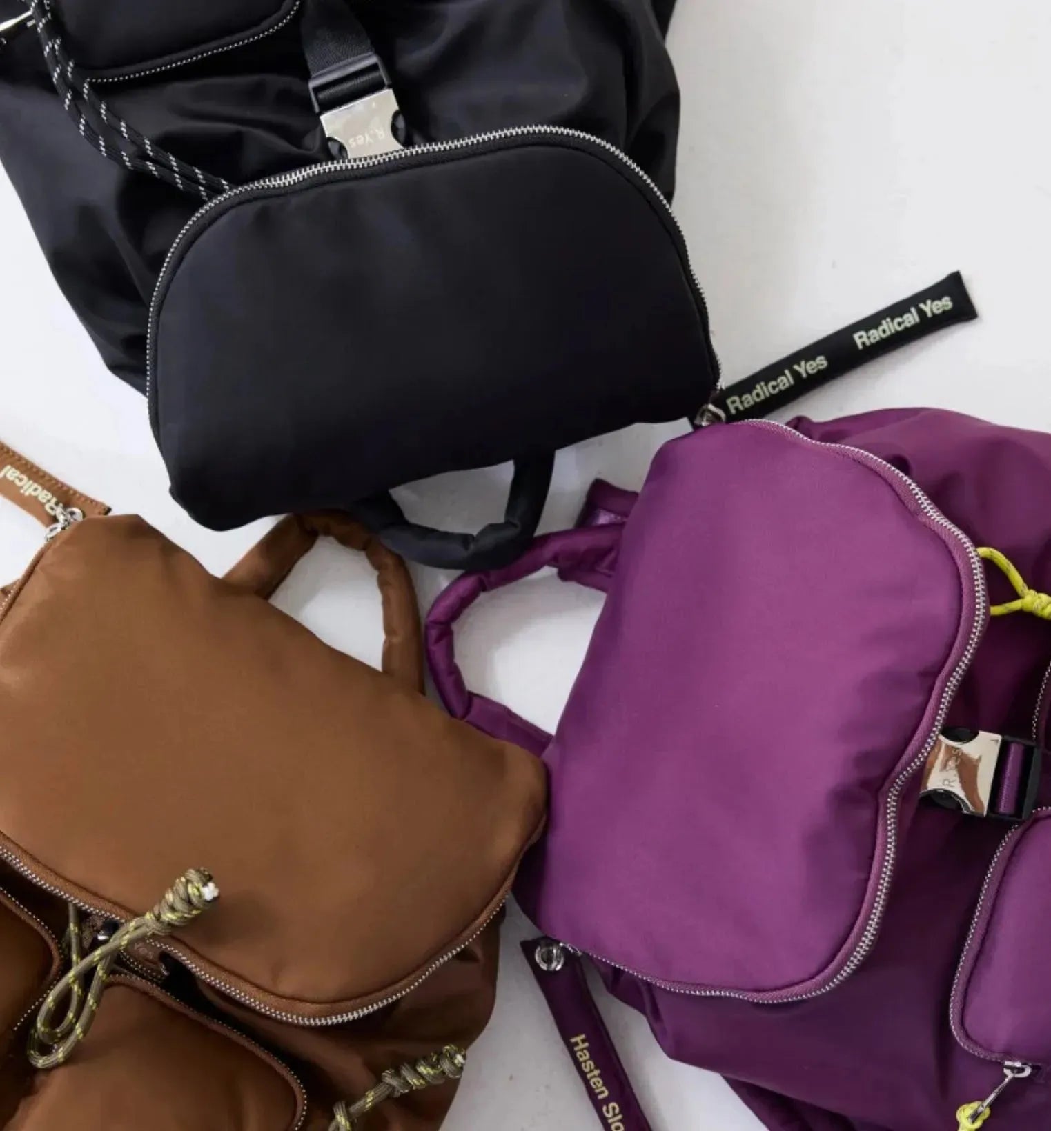 Radical Yes Pack the Stars Recycled Nylon Backpack in Midnight Plum - the tartan fox