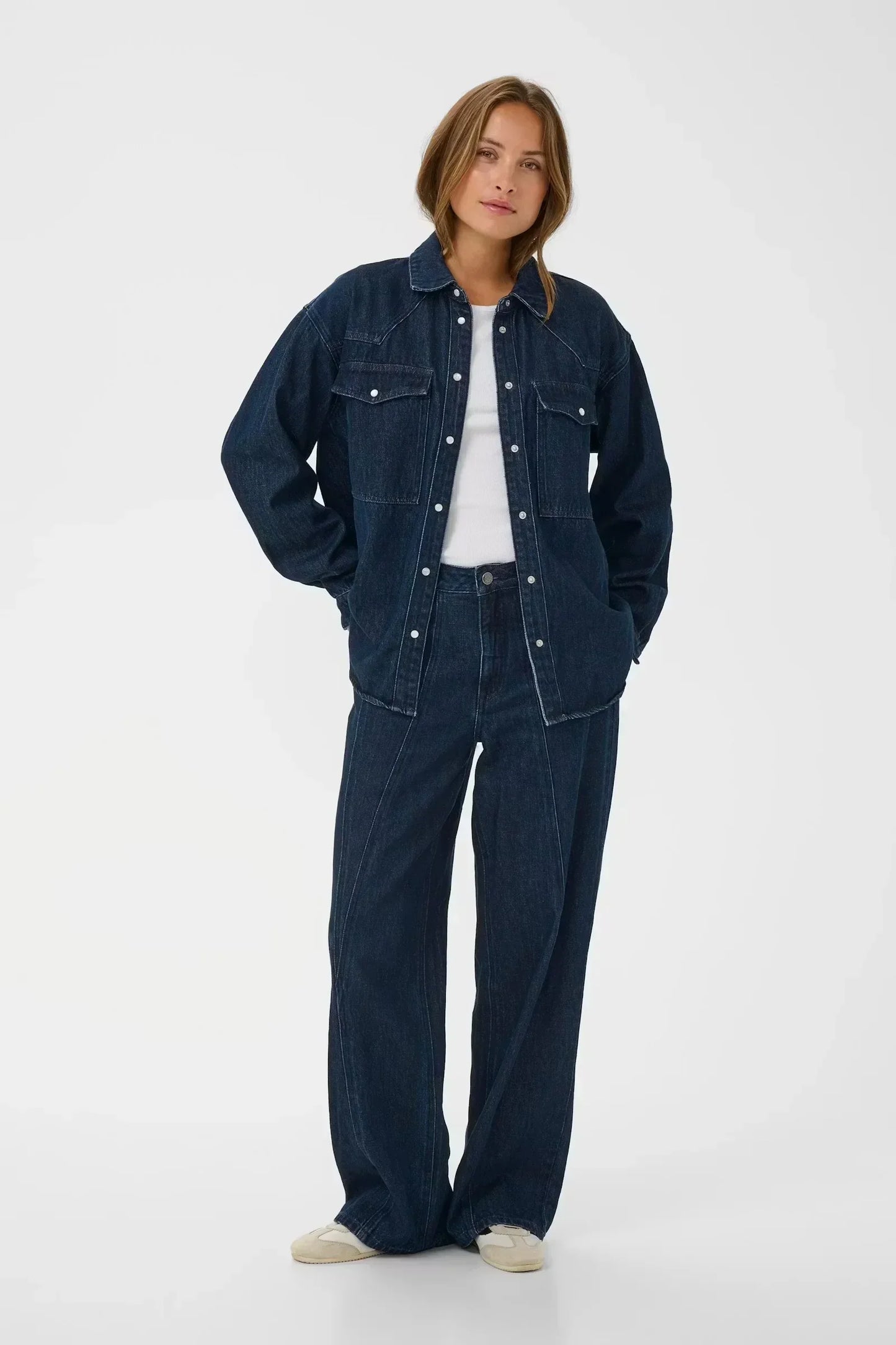 Kaffe KAeloise Denim Overshirt Dark Blue Denim