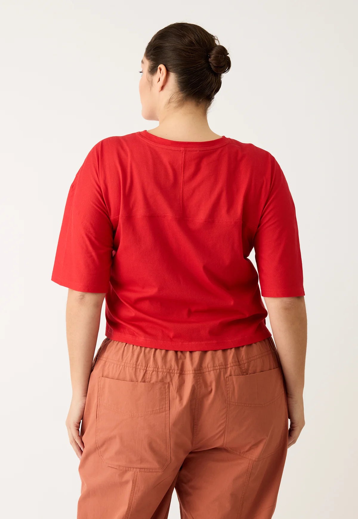 Nancybird Tasmin Boxy Tee in Red Vase
