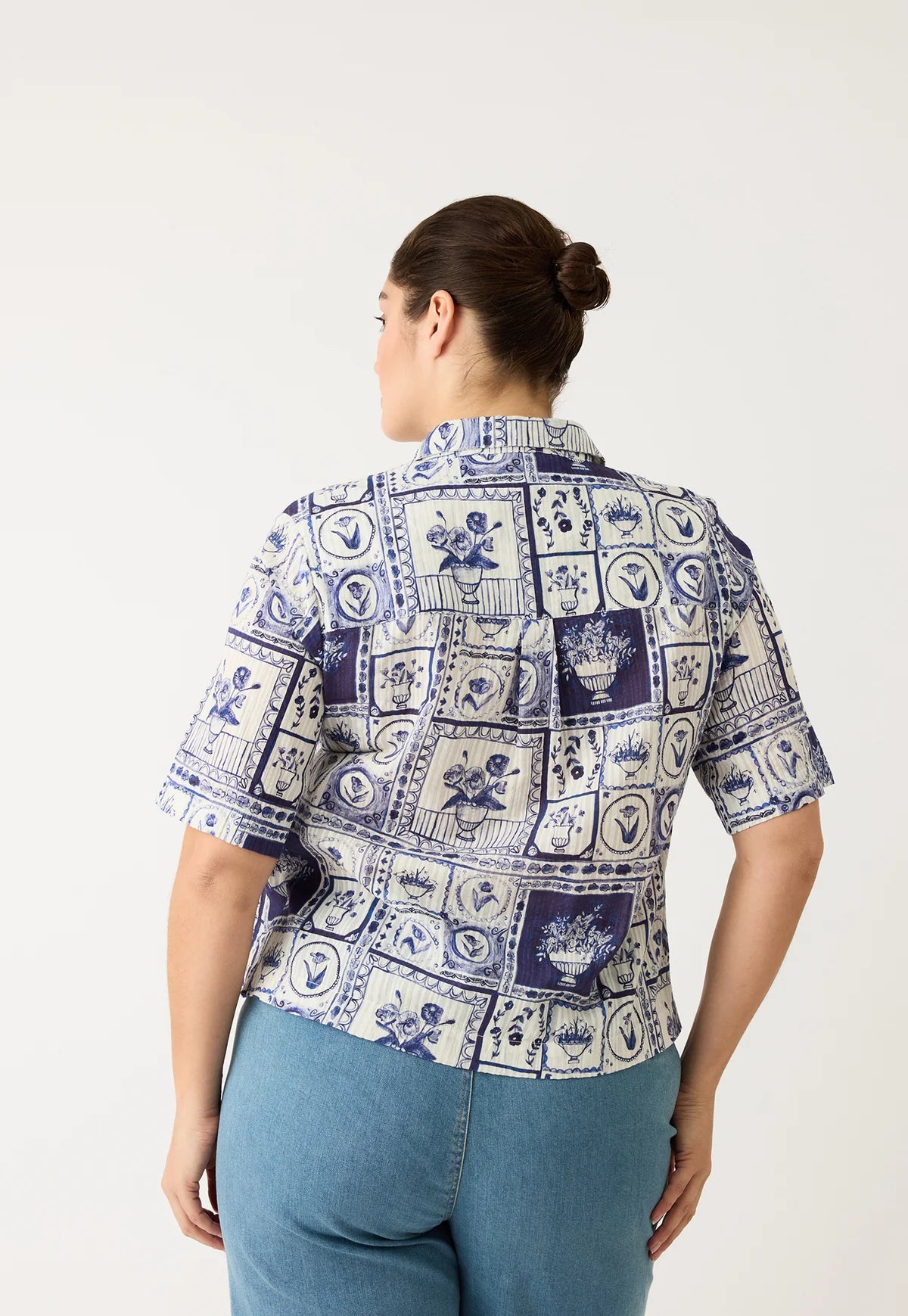 Nancybird Summer Shirt in Lyon Tile