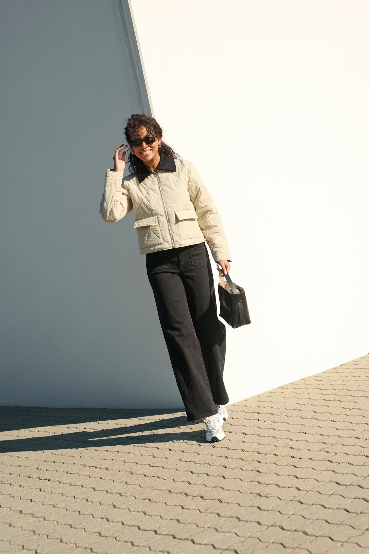 Kaffe KAanneli Quilted Jacket Feather Grey