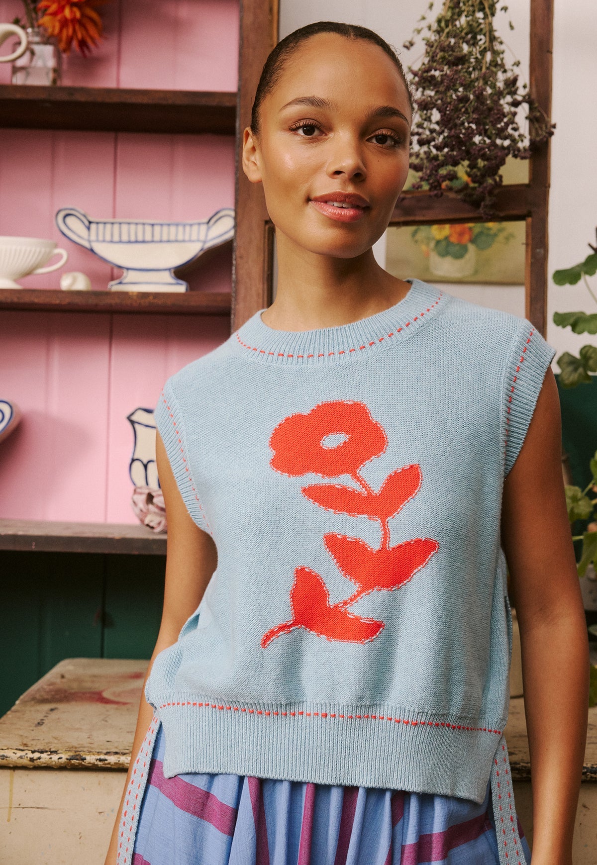 Nancybird Aria Vest in Flower