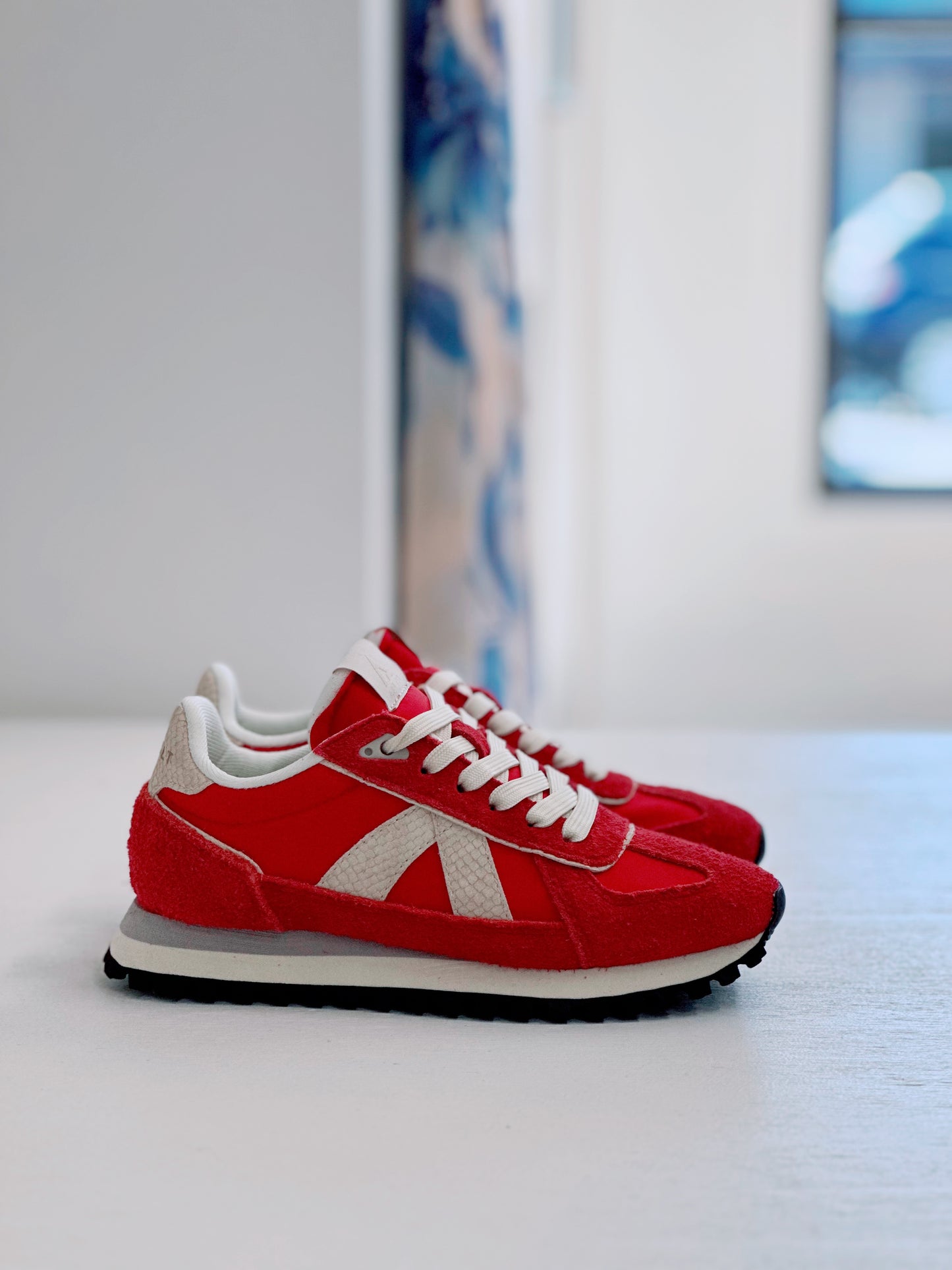 ASFVLT Gate Sneaker Red Snake Gold