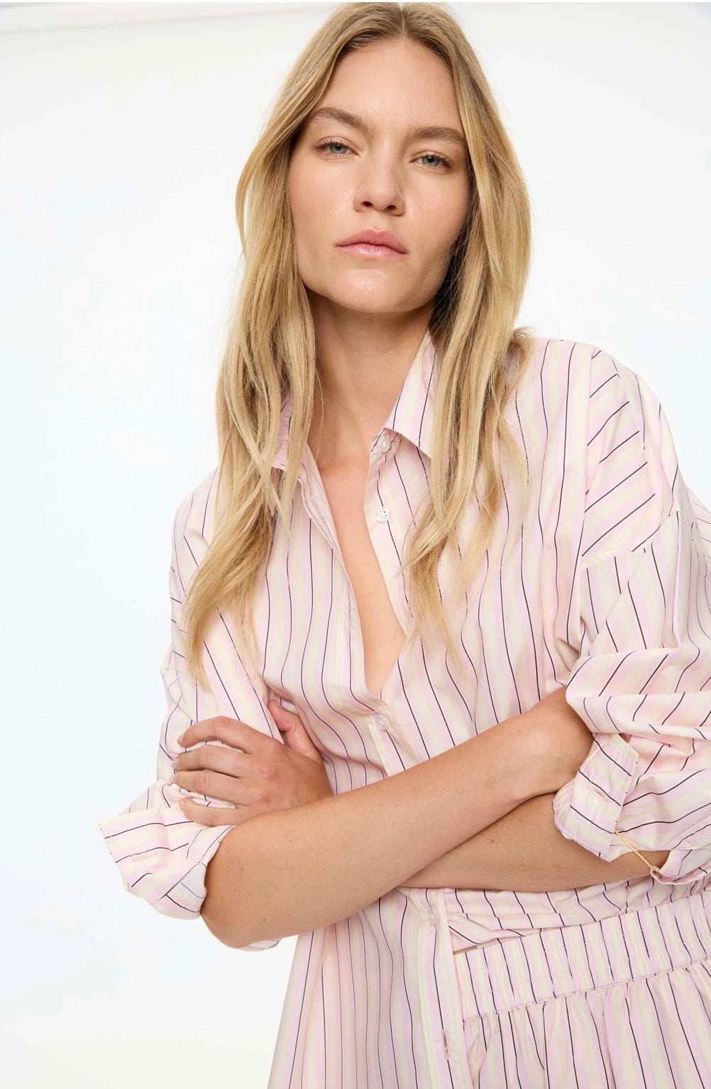 LMND Mara Long Sleeve Shirt in Candy Floss