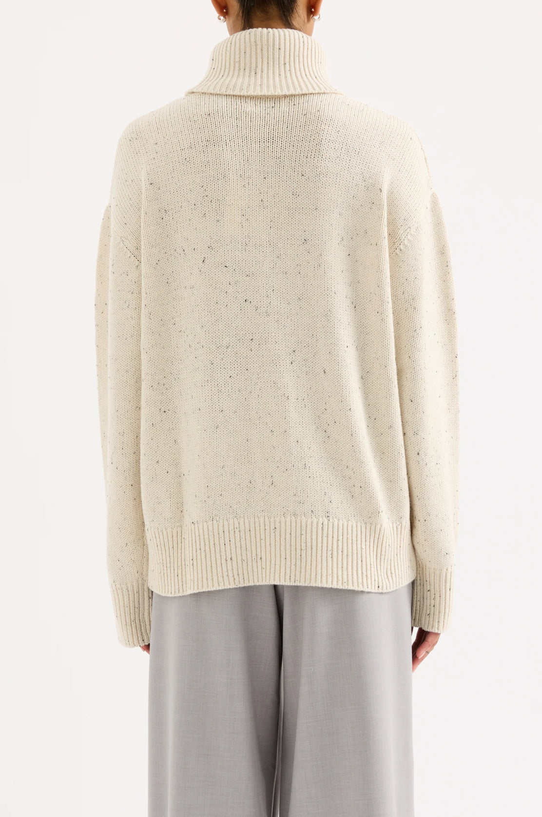 Nude Lucy Lander Turtleneck Knit in Oat Speckle