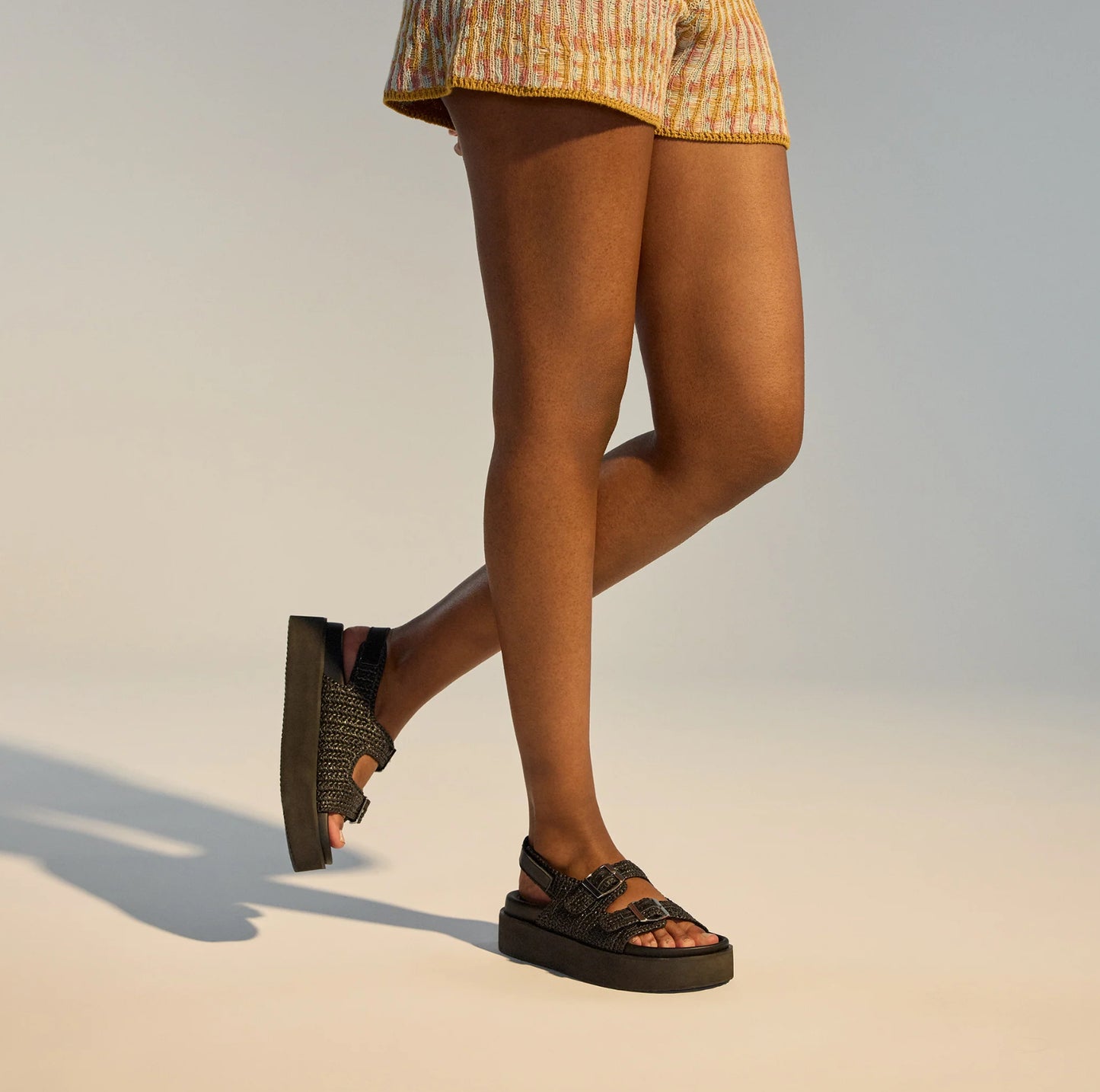 Rollie Ace Sandal Weave All Black