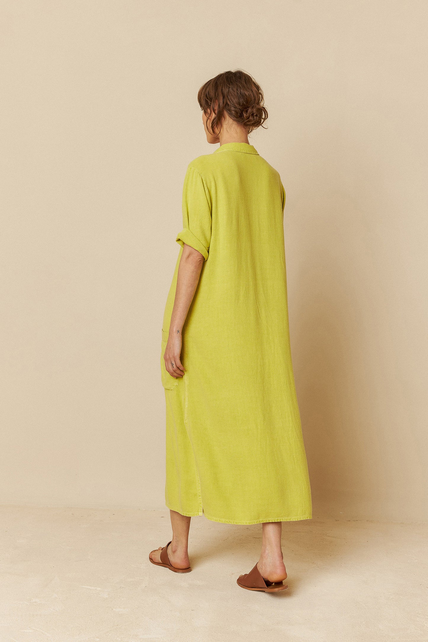 Indi and Cold Shirt Dress in Pistachio