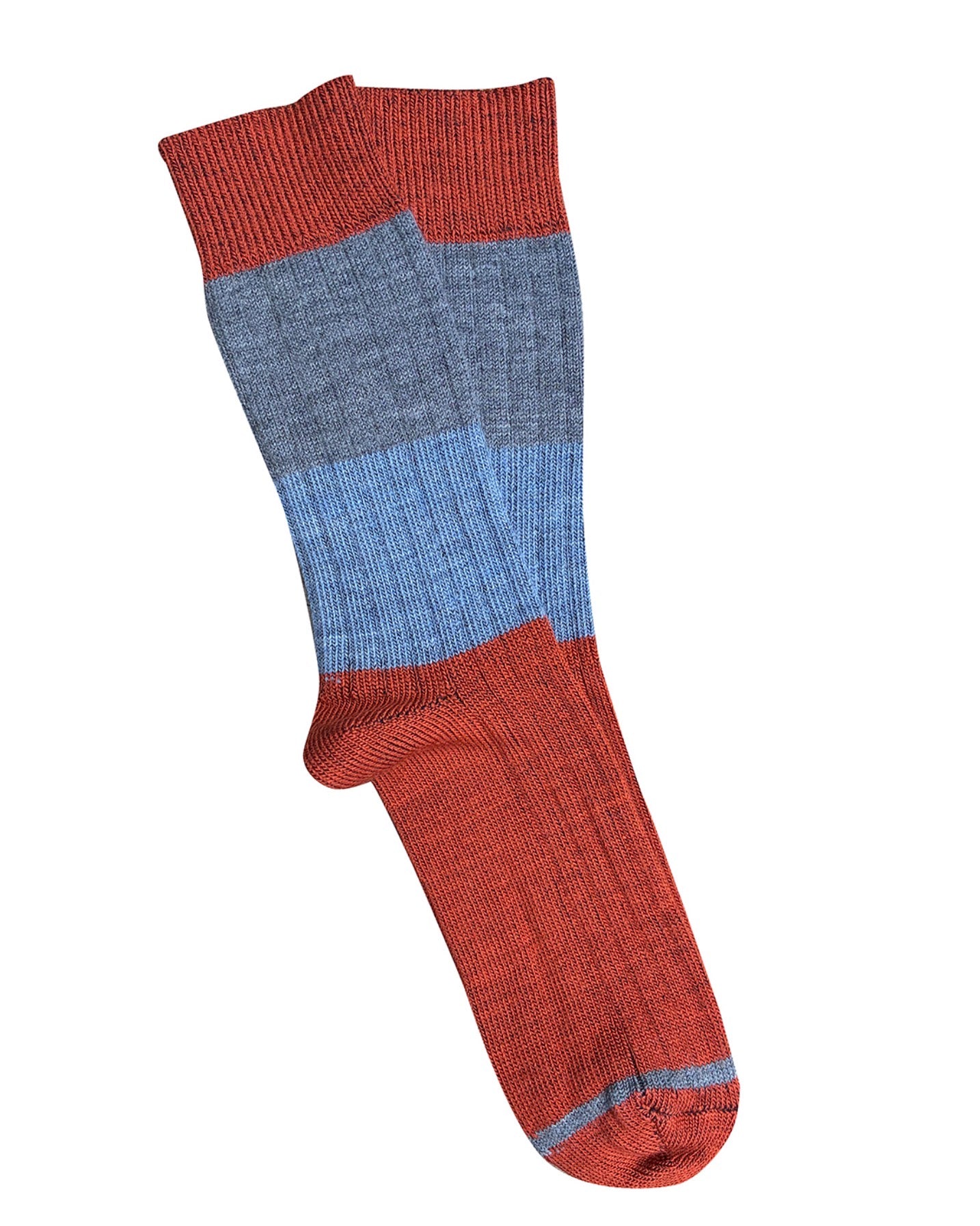 Tightology Chunky Rib Merino Wool Socks in Paprika