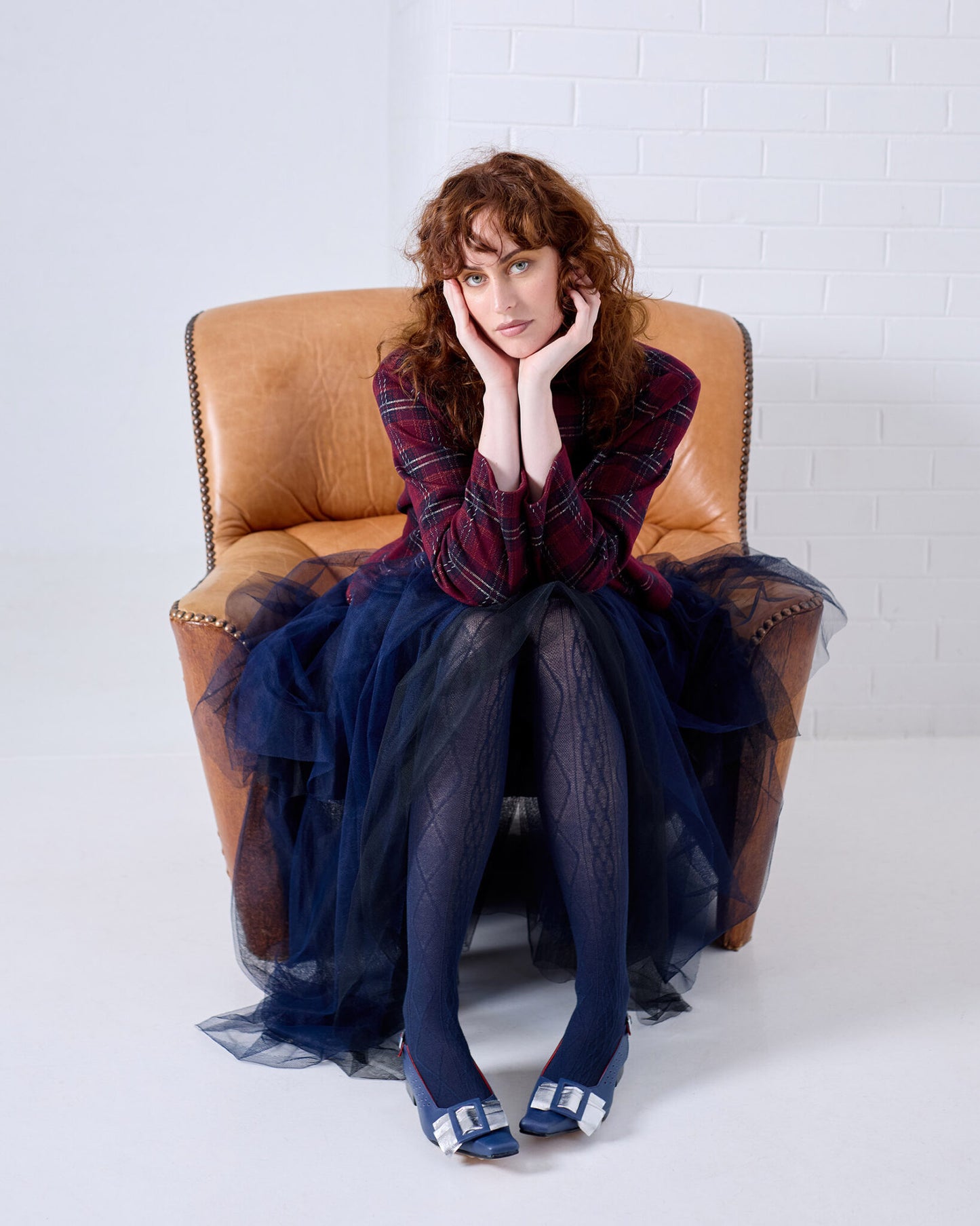 Tightology Aran Cashmere Blend Tights Navy