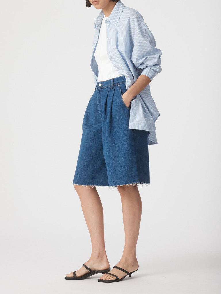 Nobody Denim Pleat Short in Amalfi