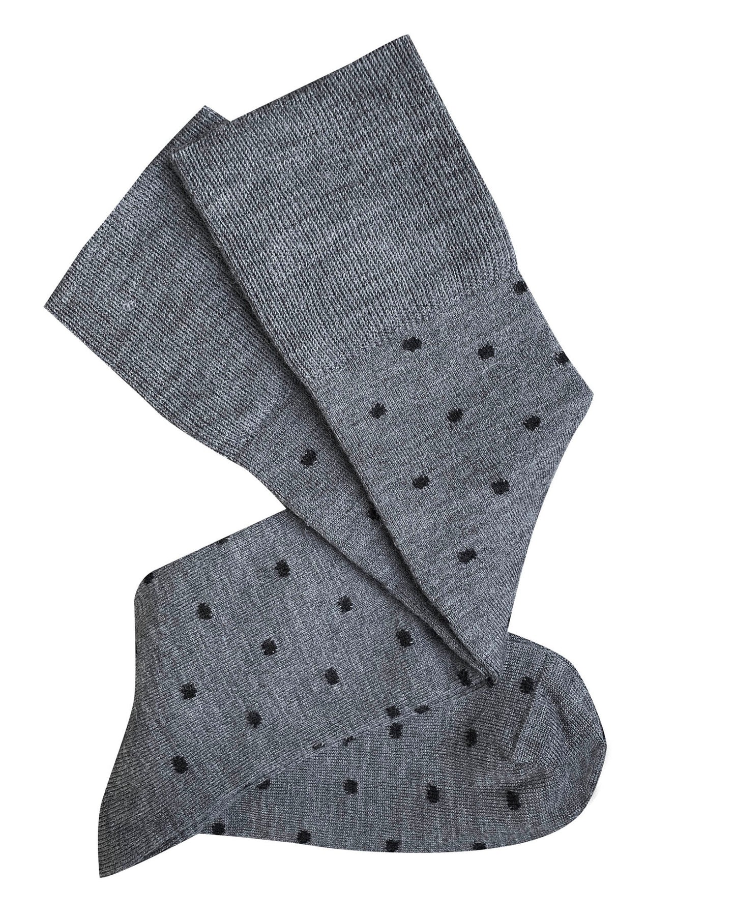 Tightology Dotty Wool Socks in Grey / Black