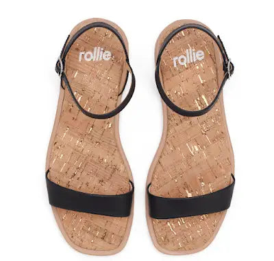 Rollie Sandal Cork Black