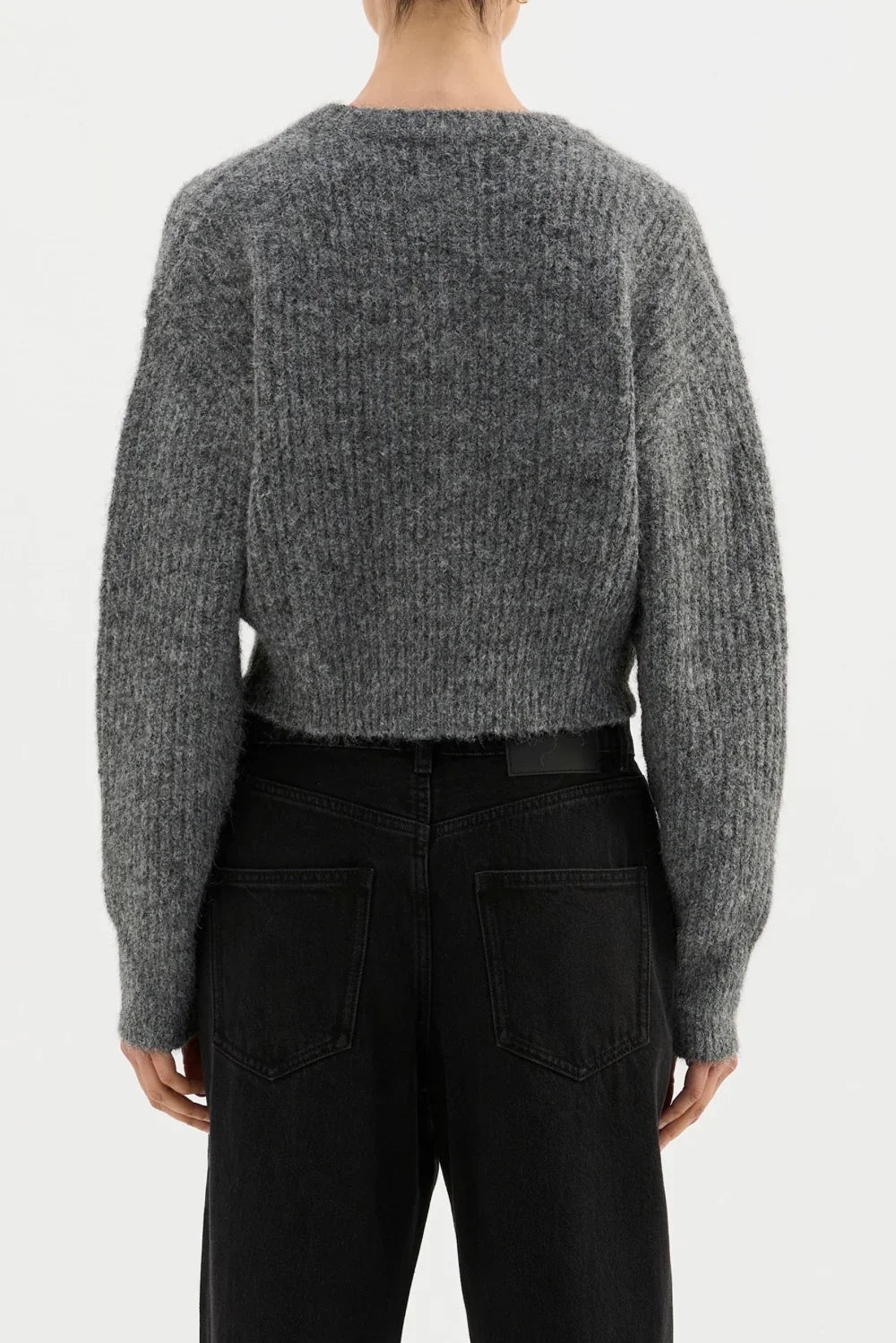Nude Lucy Nixon Cropped Cardigan Charcoal