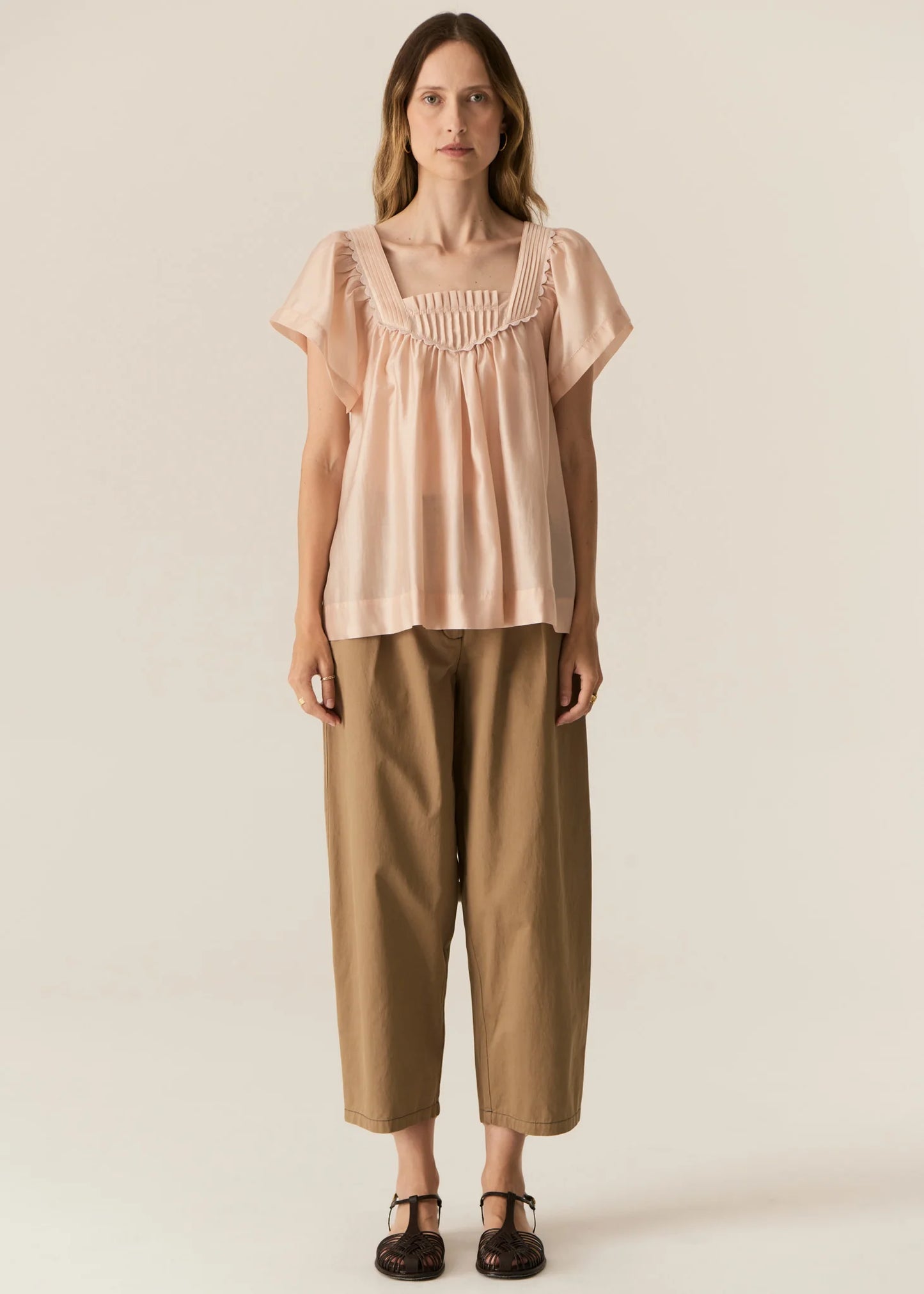 POL Avrid Barrel Pant in Khaki