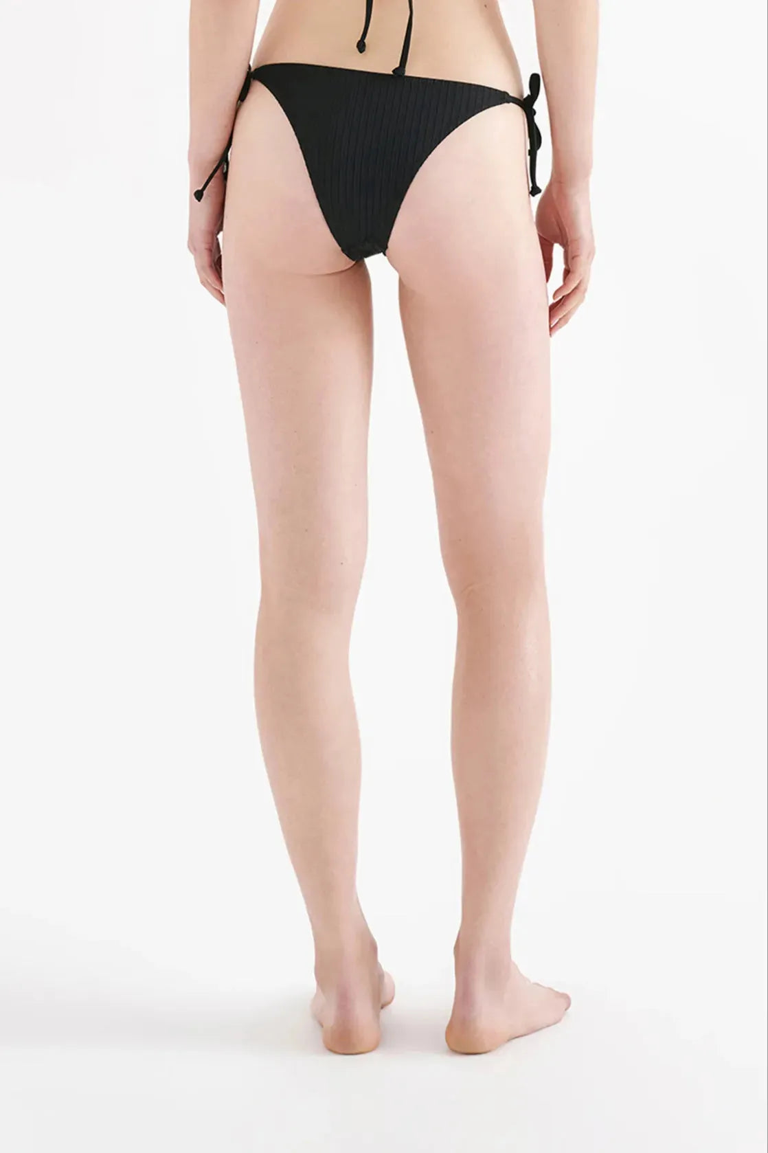 Nude Lucy Rib String Bikini Brief in Black