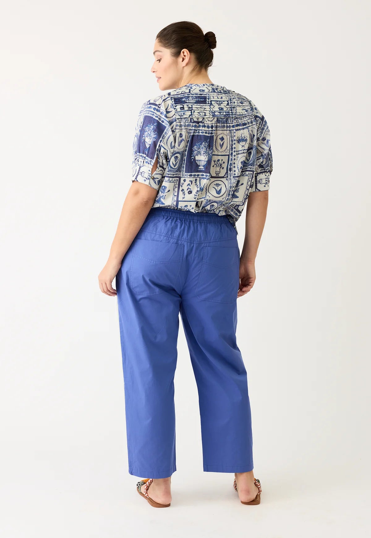 Nancybird Isla Pant in Blue Border
