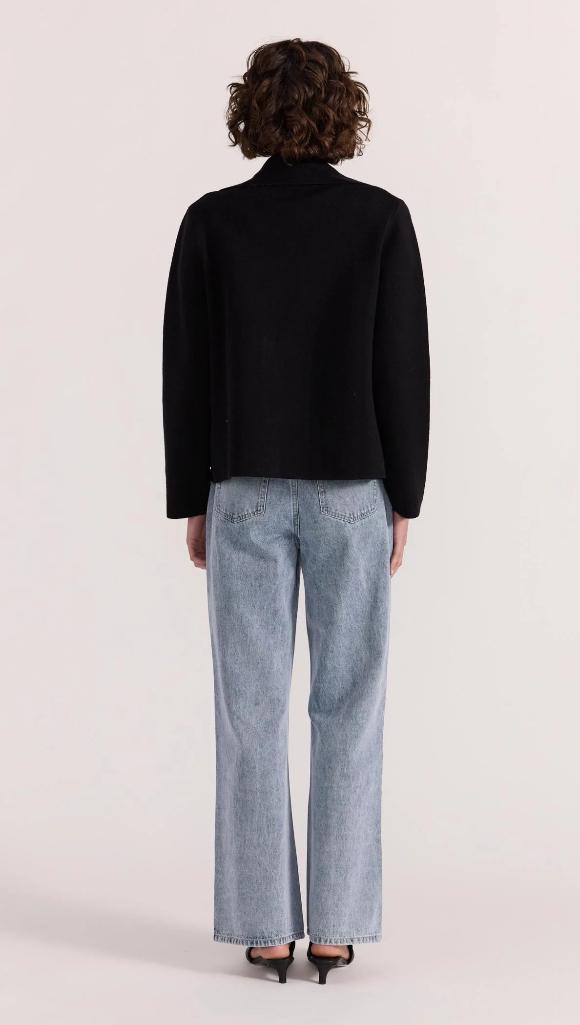 Staple the Label Aiden Crop Coatigan in Black