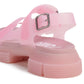 Jelly Sandal in Clear Pink