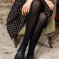 Tightology Chic Cotton Tights in Black