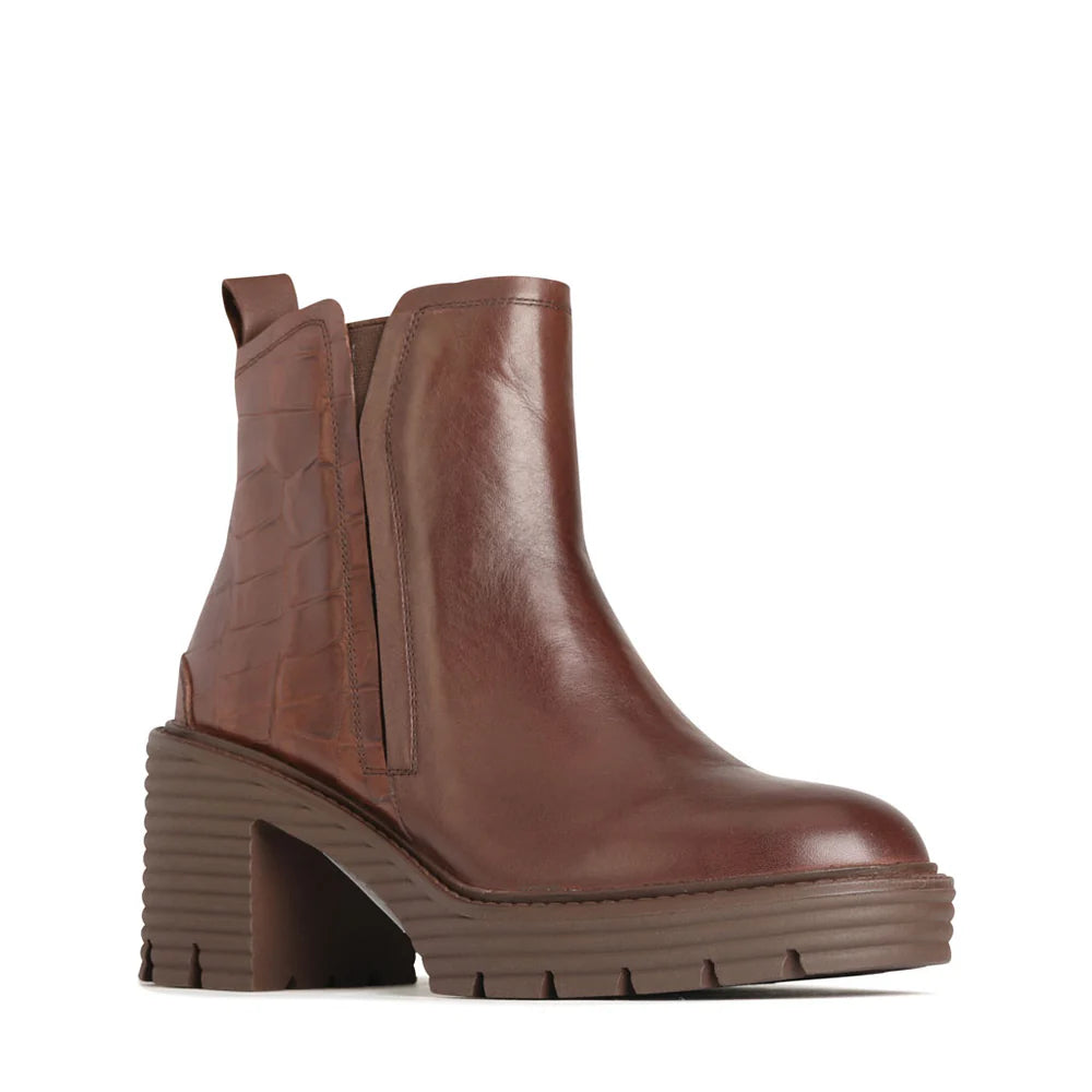 EOS Malina Boot in Chestnut Croc Leather