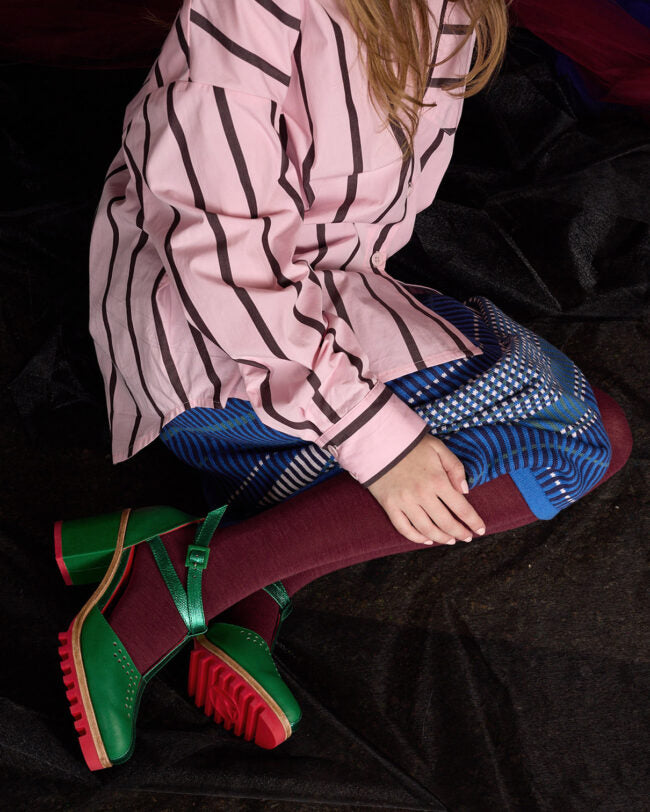 Tightology Luxe Merino Wool Tights in Wine