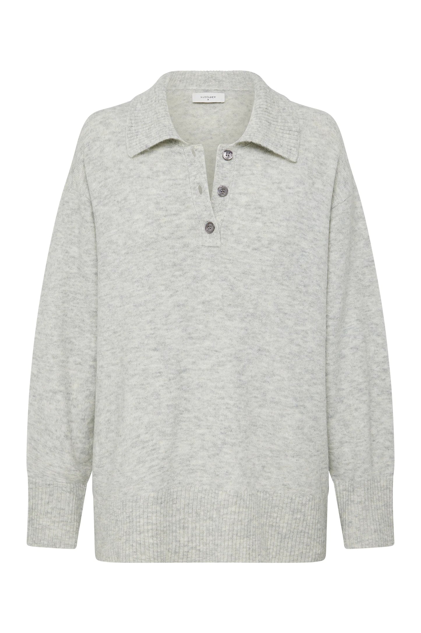 Nude Lucy Dallas Rugby Knit in Grey Marle