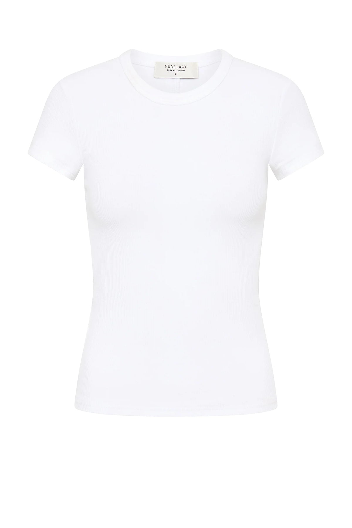 Nude Lucy Organic Rib SS Tee in White