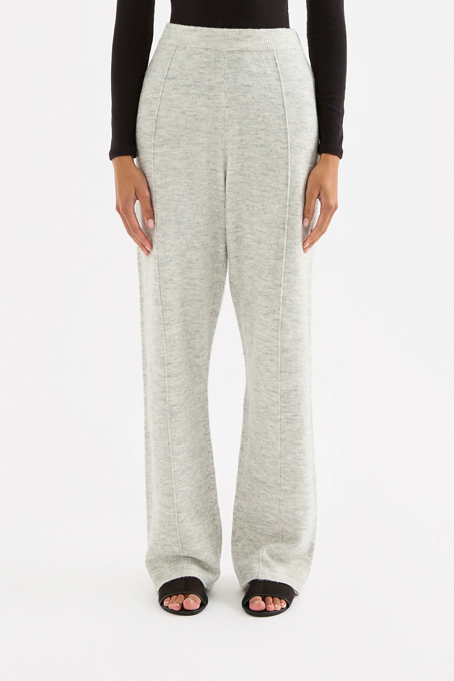 Nude Lucy Dallas Knit Pant in Grey Marle