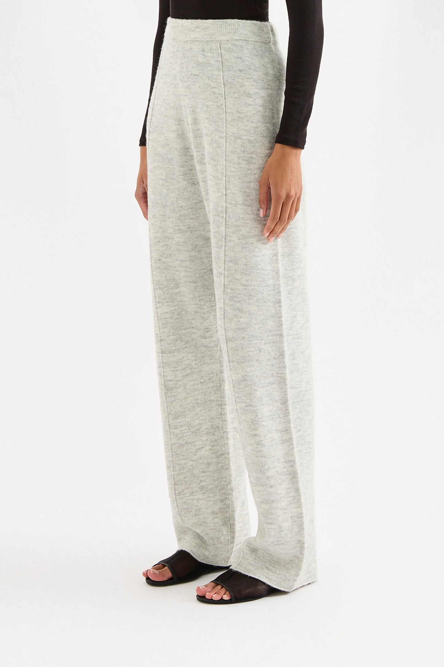 Nude Lucy Dallas Knit Pant in Grey Marle