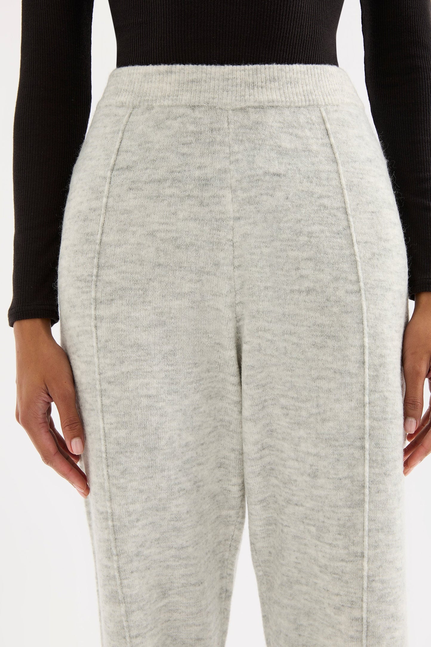 Nude Lucy Dallas Knit Pant in Grey Marle