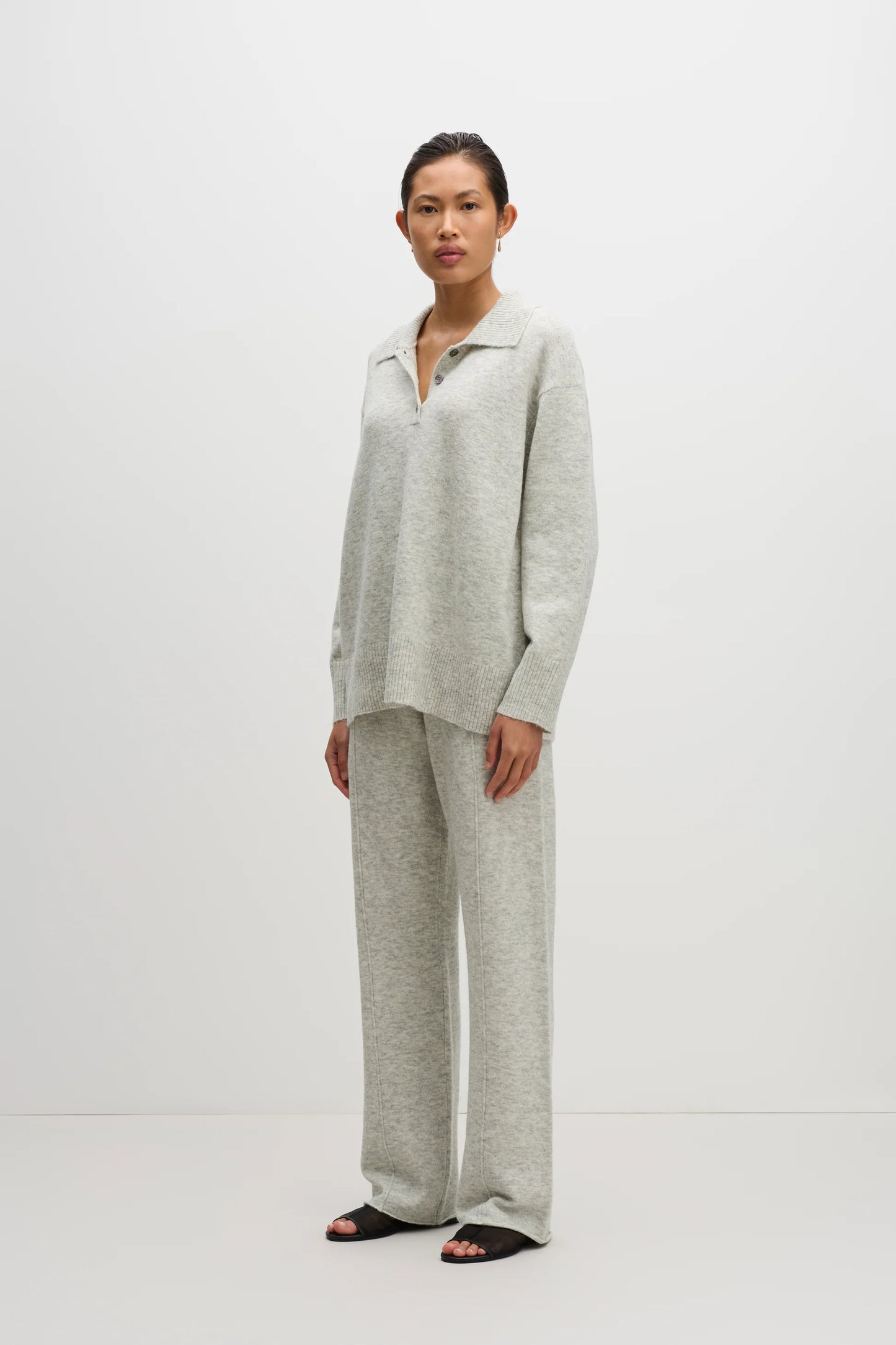 Nude Lucy Dallas Rugby Knit in Grey Marle