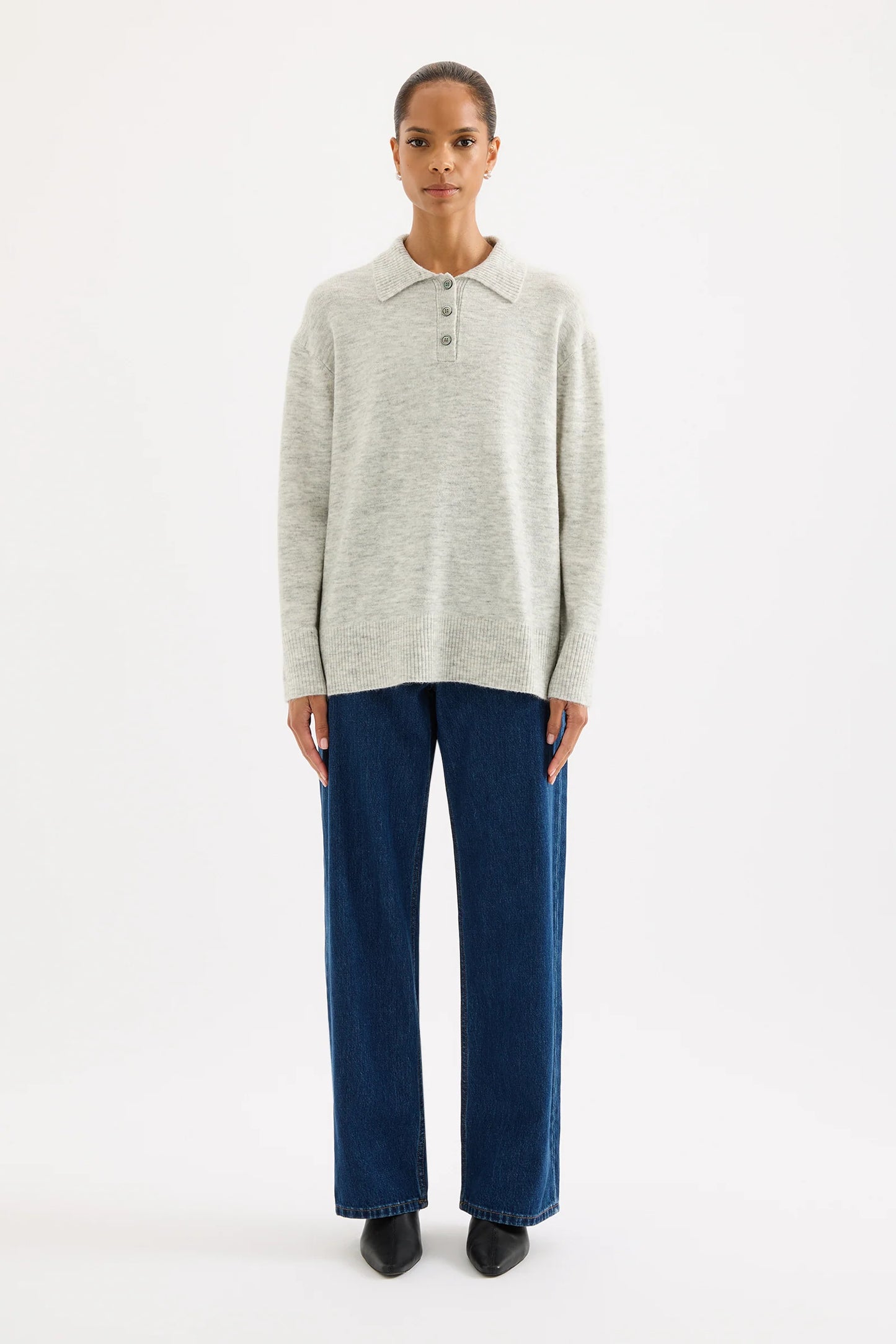 Nude Lucy Dallas Rugby Knit in Grey Marle