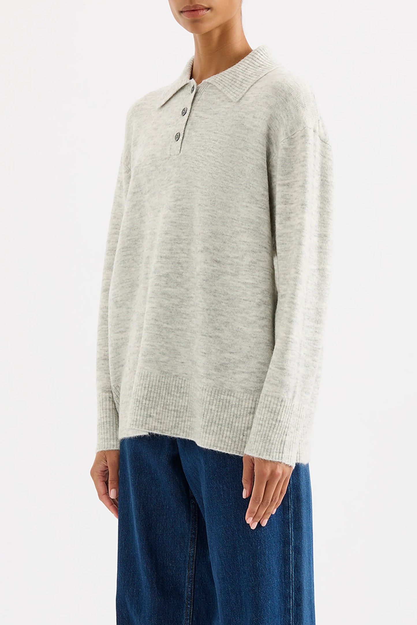 Nude Lucy Dallas Rugby Knit in Grey Marle
