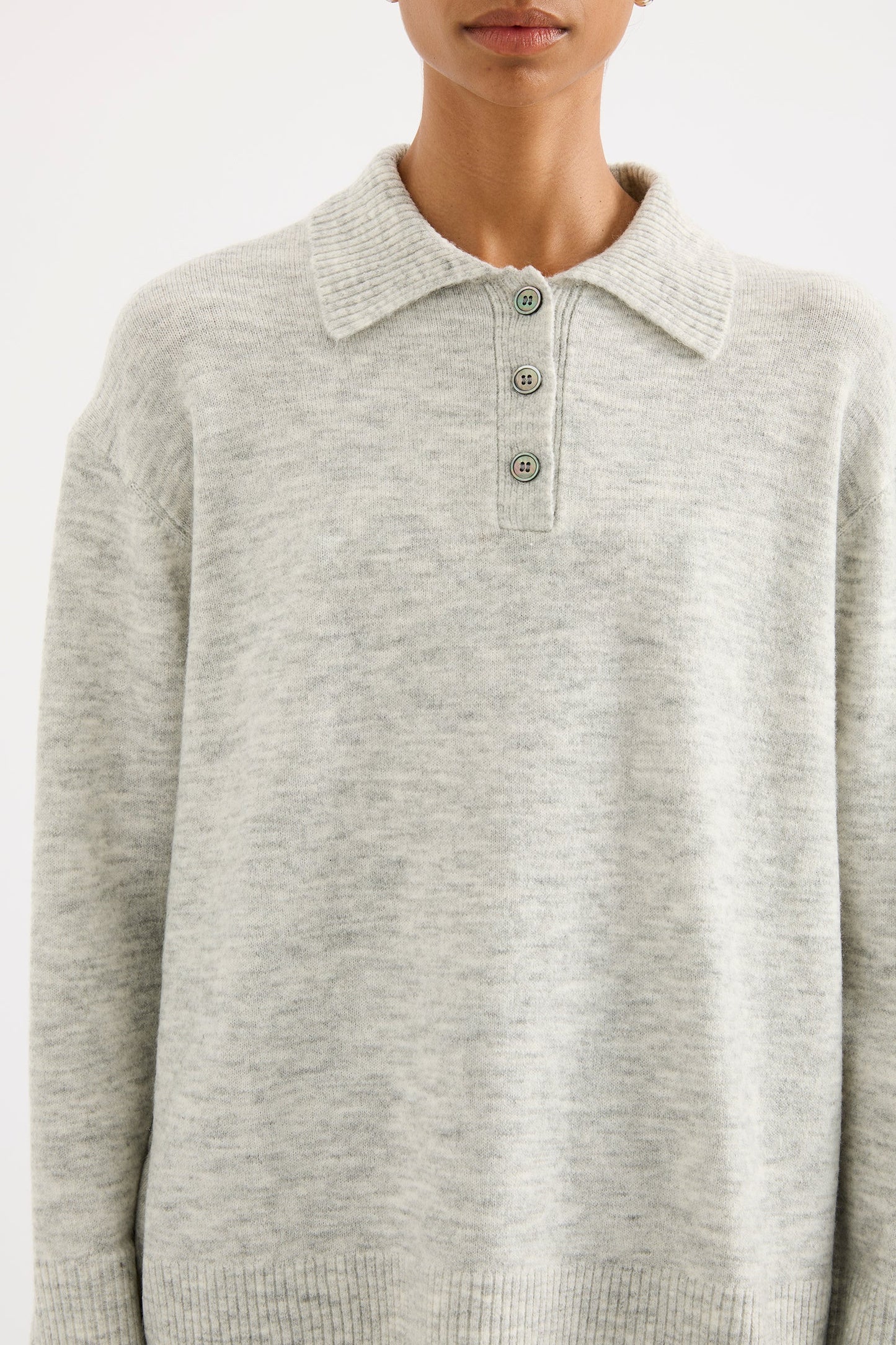 Nude Lucy Dallas Rugby Knit in Grey Marle