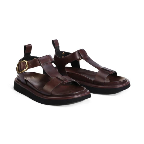 EOS Slays Sandal in Chestnut Leather