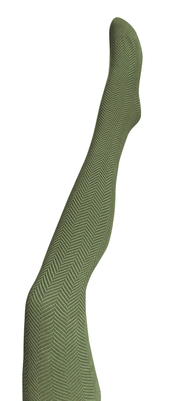 Tightology Weave Organic Cotton Tights in Green