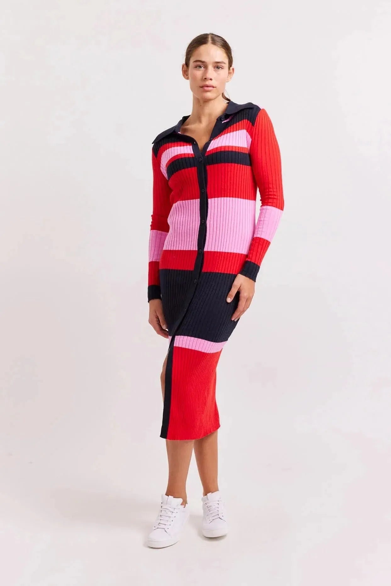 Alessandra Shelby Dress in Fire Red - the tartan fox