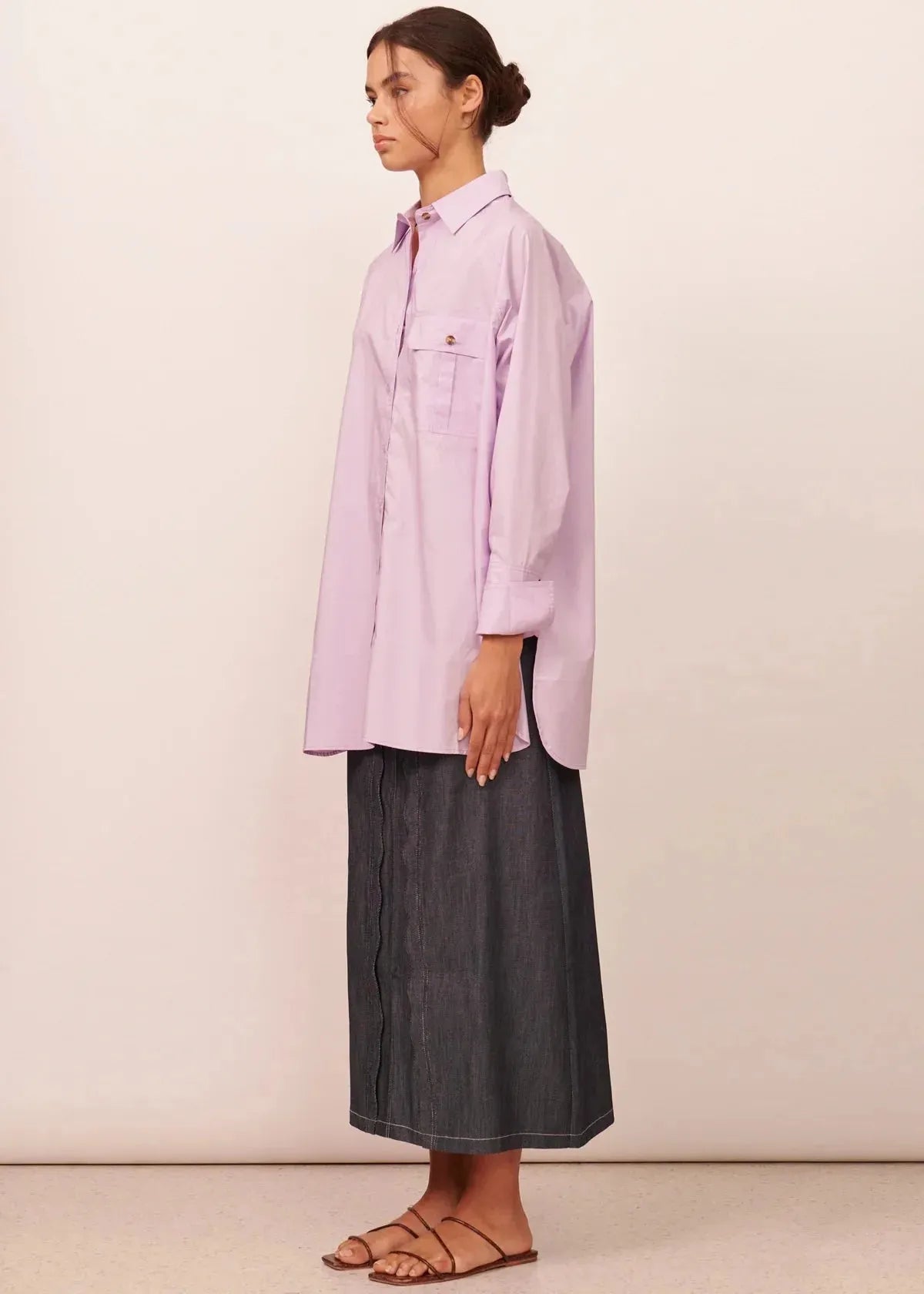 Apartment Clothing Brigitte Raglan Shirt in Lilac - the tartan fox