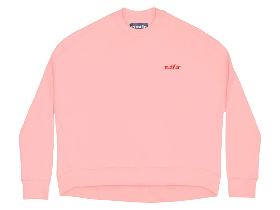Castle and Things Mother Boxy Sweater in Pink - the tartan fox