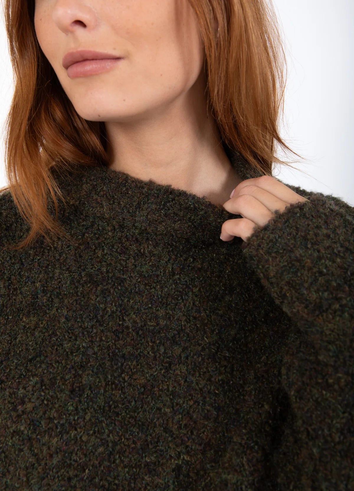 CC Heart Amaya Knit Sweater in Army - the tartan fox