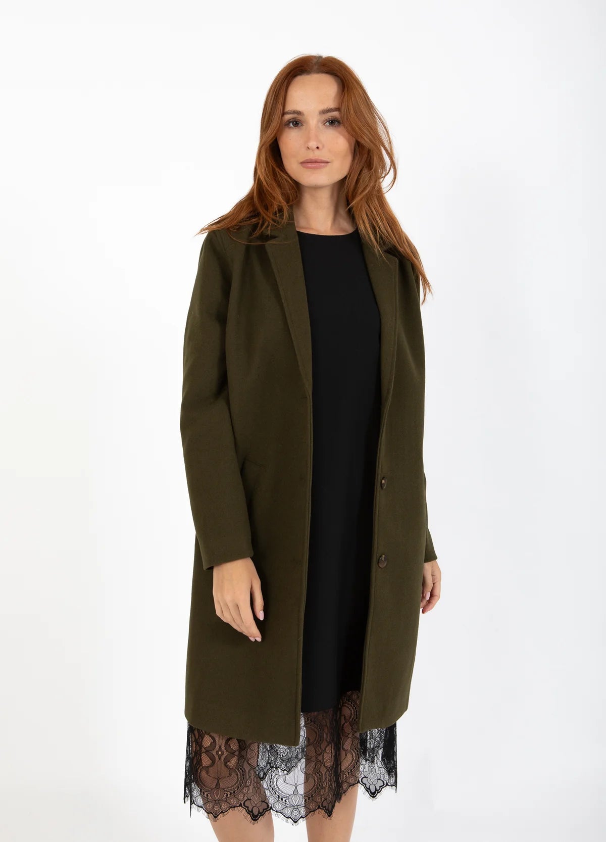 CC Heart Ariana Coat in Army - the tartan fox