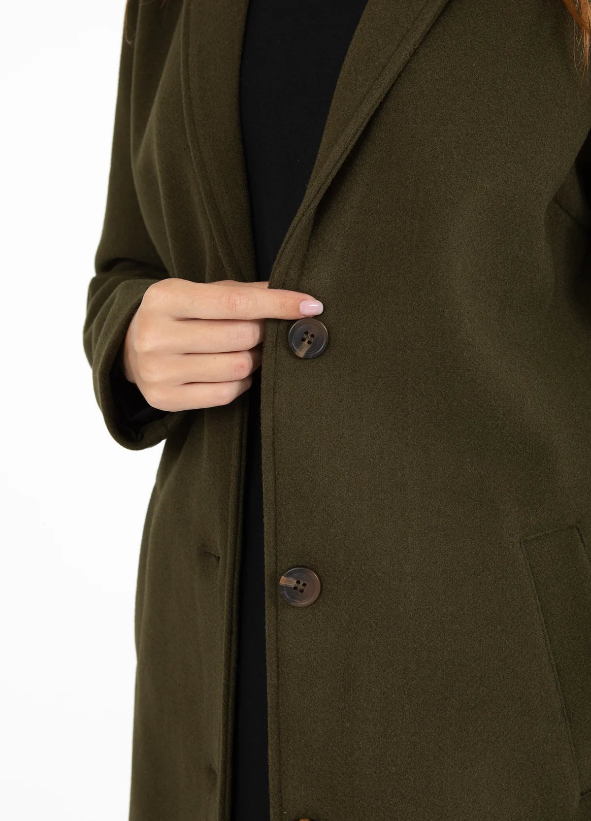 CC Heart Ariana Coat in Army - the tartan fox